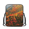 Autumn Mountain Print Rectangular Crossbody Bag