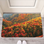 Autumn Mountain Print Rubber Doormat