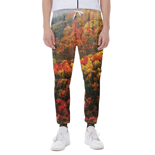 Autumn Mountain Print Scuba Joggers