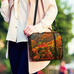 Autumn Mountain Print Shoulder Strap Bible Bag