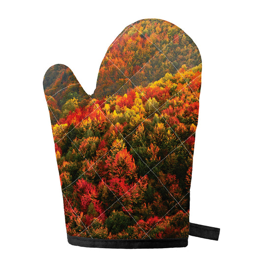 Autumn Mountain Print Single Oven Mitt