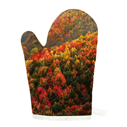 Autumn Mountain Print Single Oven Mitt