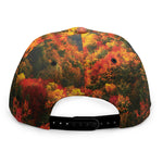 Autumn Mountain Print Snapback Cap