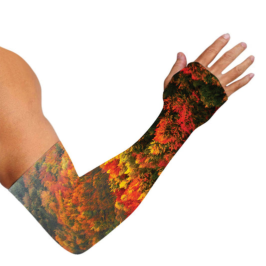 Autumn Mountain Print Sun Protection Arm Sleeves
