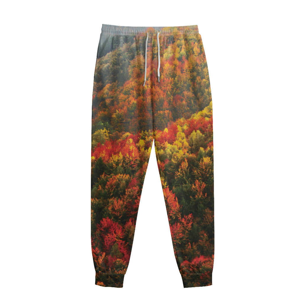 Autumn Mountain Print Sweatpants