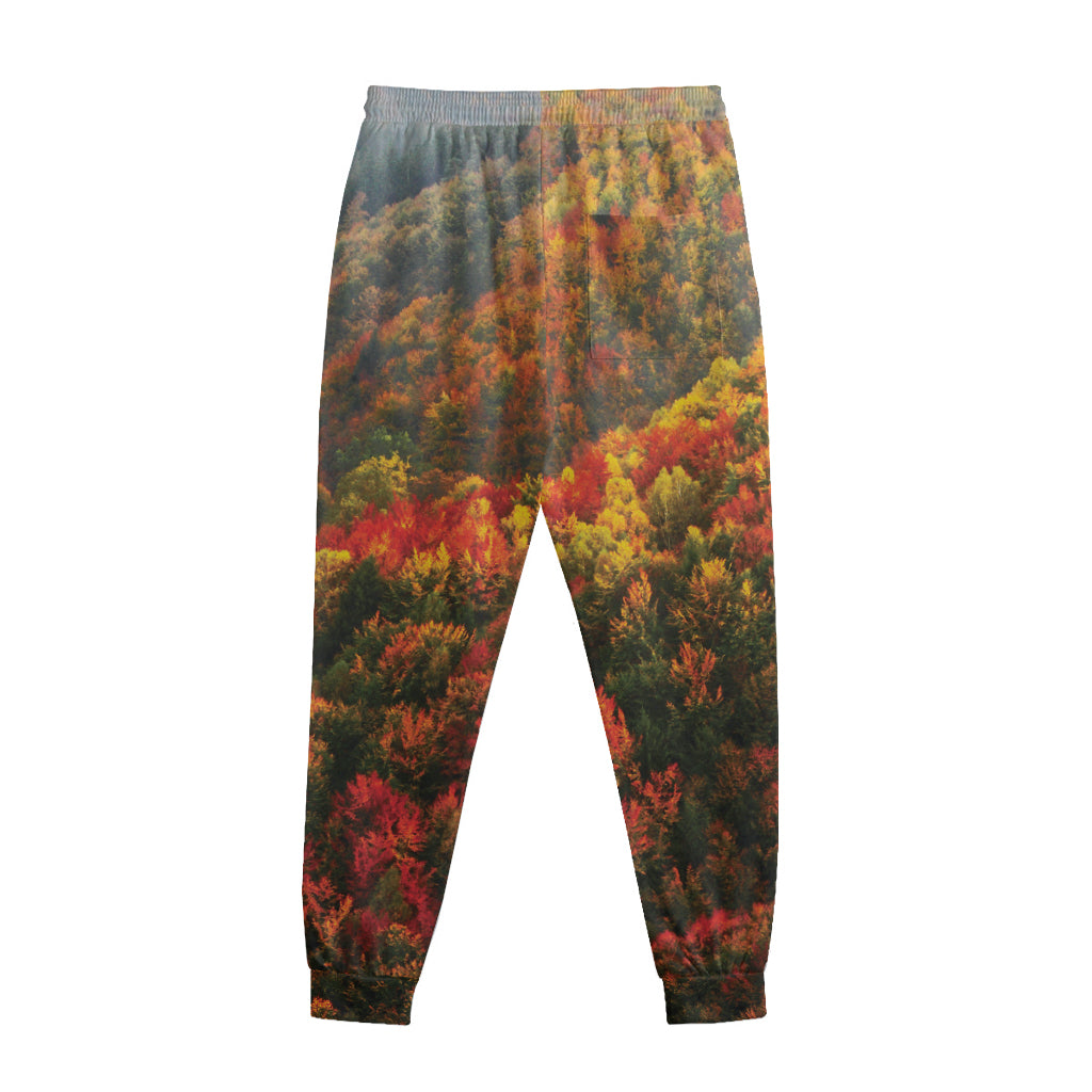 Autumn Mountain Print Sweatpants