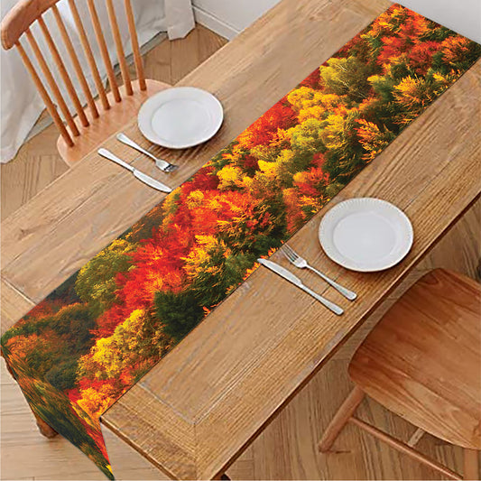 Autumn Mountain Print Table Runner
