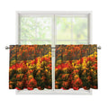 Autumn Mountain Print Tier Curtains
