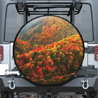 Autumn Mountain Print Tire Cover