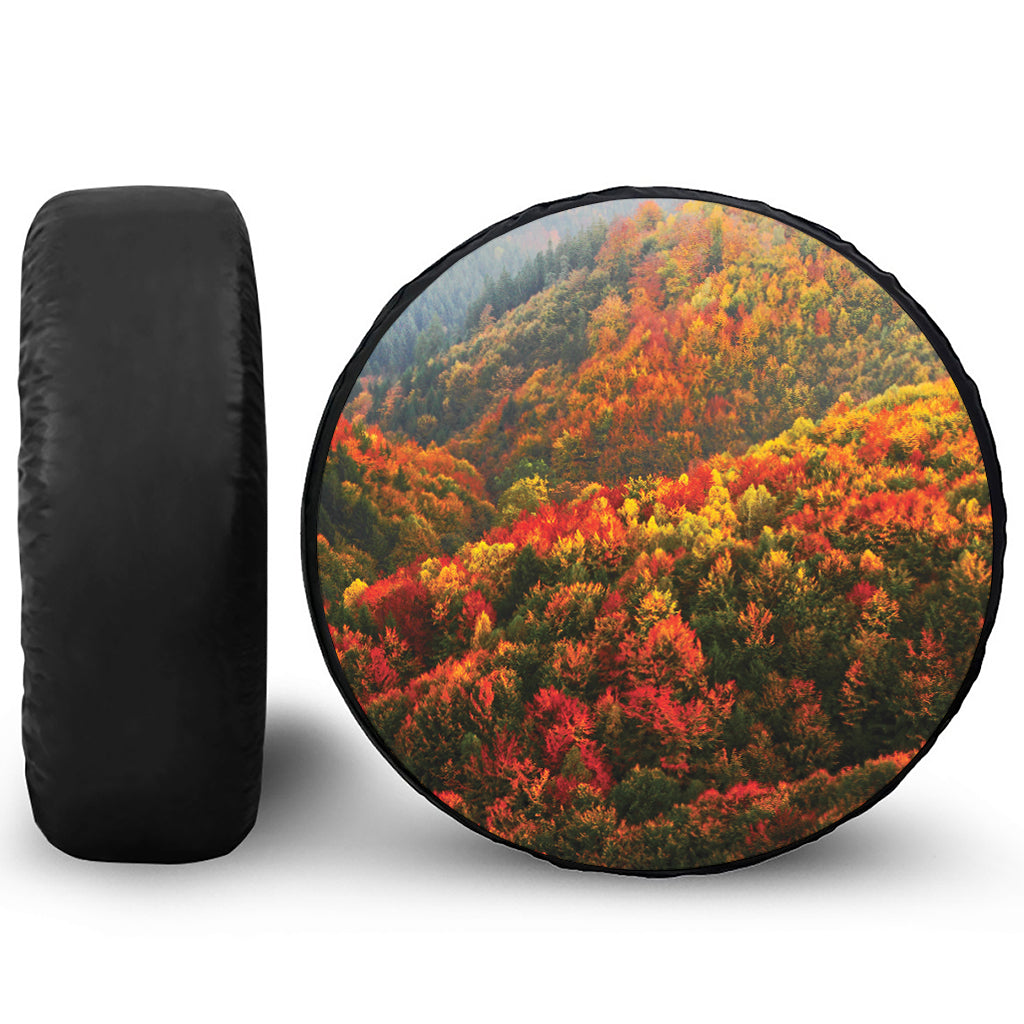 Autumn Mountain Print Tire Cover