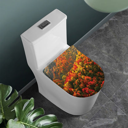 Autumn Mountain Print Toilet Lid Cover