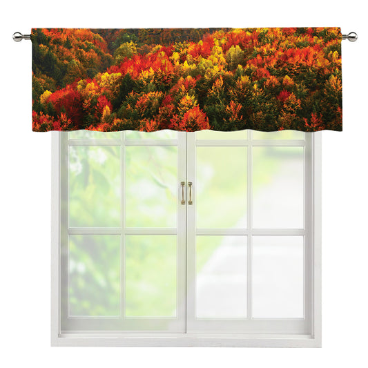 Autumn Mountain Print Window Valance
