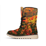 Autumn Mountain Print Winter Boots