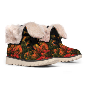 Autumn Mountain Print Winter Boots