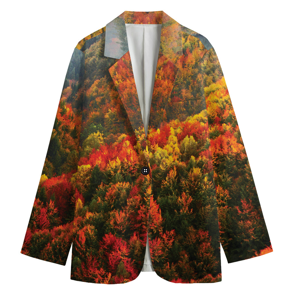 Autumn Mountain Print Women's Blazer