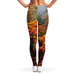 Autumn Mountain Print Women's Leggings