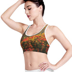 Autumn Mountain Print Women's Sports Bra