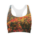 Autumn Mountain Print Women's Sports Bra