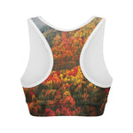 Autumn Mountain Print Women's Sports Bra