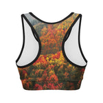 Autumn Mountain Print Women's Sports Bra