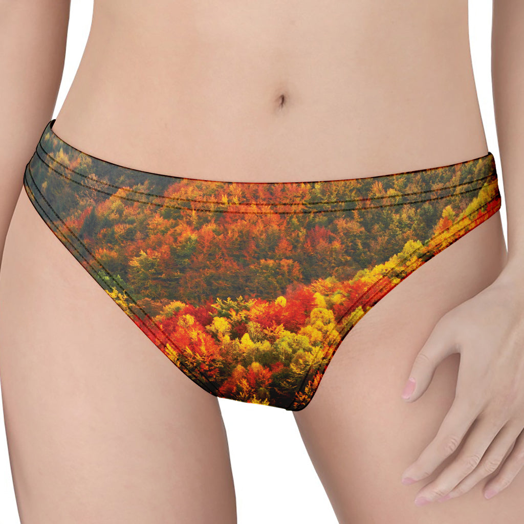 Autumn Mountain Print Women's Thong