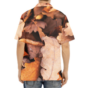 Autumn Oak leaf Print Aloha Shirt