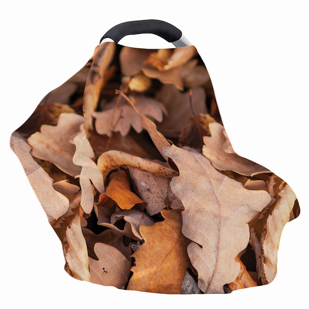 Autumn Oak leaf Print Baby Seat Cover