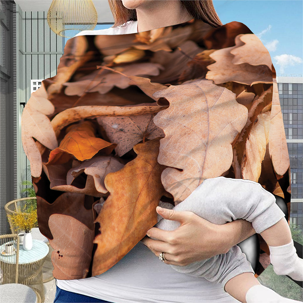 Autumn Oak leaf Print Baby Seat Cover