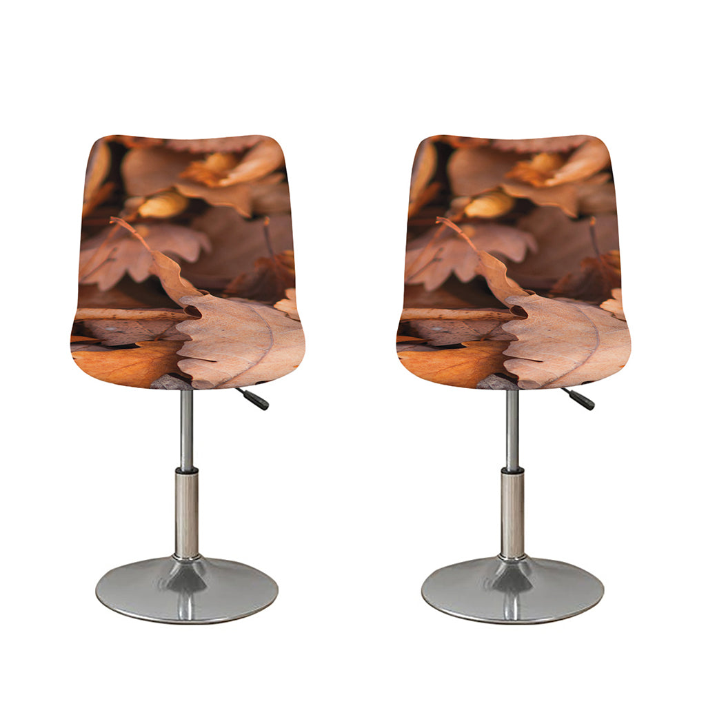 Autumn Oak leaf Print Bar Stool Covers