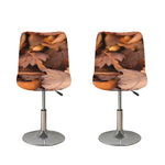 Autumn Oak leaf Print Bar Stool Covers