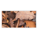 Autumn Oak leaf Print Beach Towel