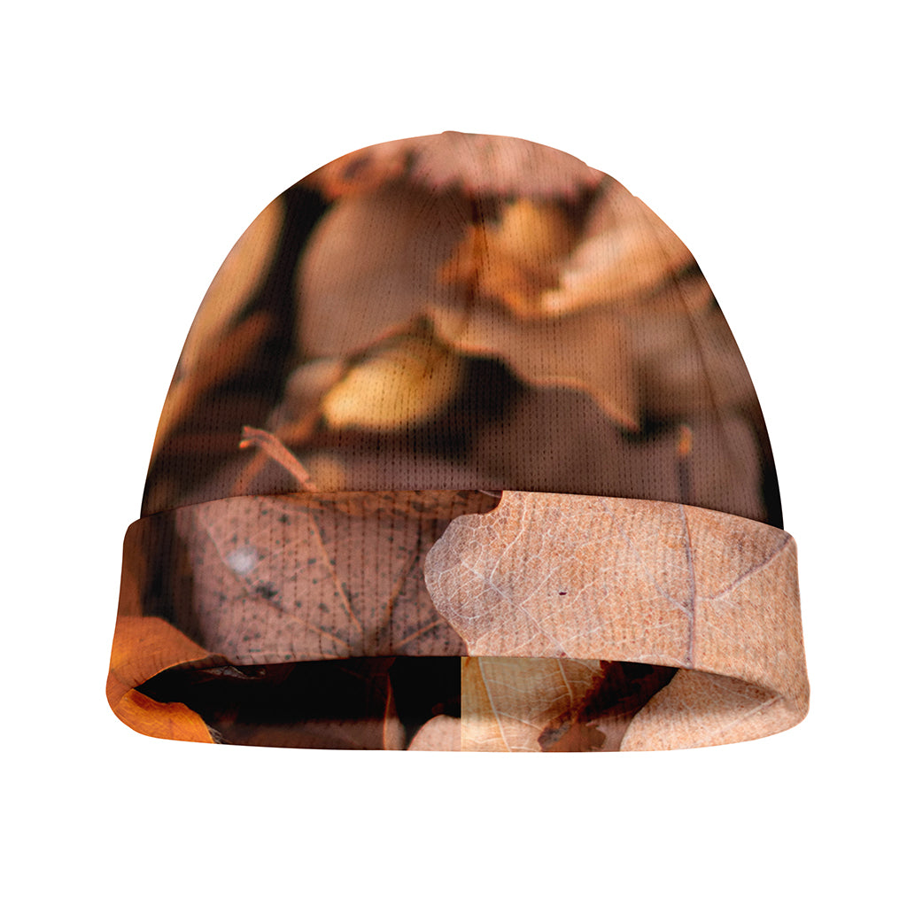 Autumn Oak leaf Print Beanie