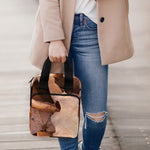 Autumn Oak leaf Print Bible Tote Bag