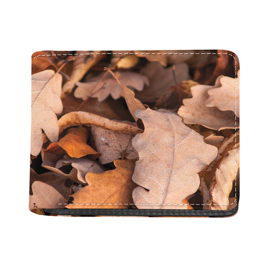 Autumn Oak leaf Print Bifold Wallet
