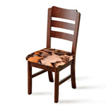 Autumn Oak leaf Print Chair Cushion Cover