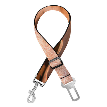 Autumn Oak leaf Print Dog Seat Belt