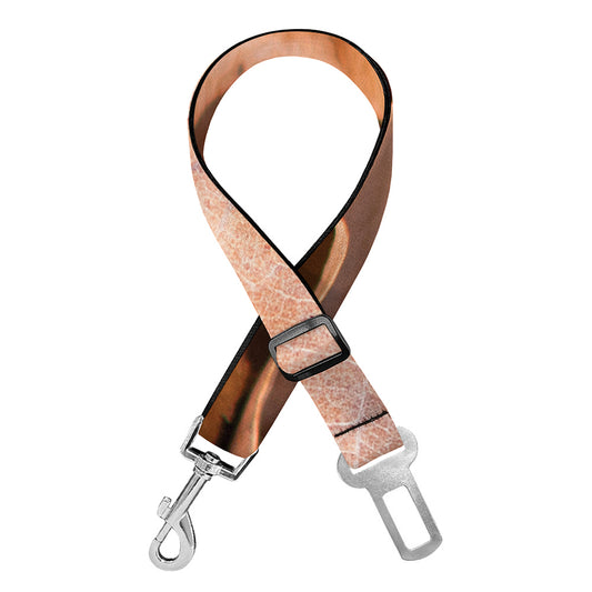 Autumn Oak leaf Print Dog Seat Belt