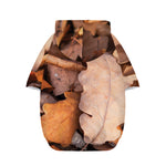 Autumn Oak leaf Print Dog Zip Up Hoodie