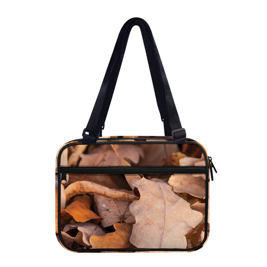 Autumn Oak leaf Print Double Strap Bible Bag
