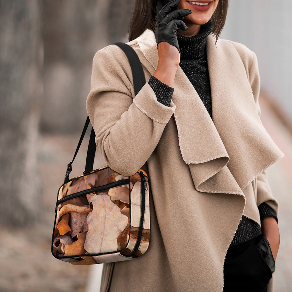 Autumn Oak leaf Print Double Strap Bible Bag