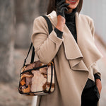 Autumn Oak leaf Print Double Strap Bible Bag
