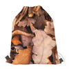 Autumn Oak leaf Print Drawstring Bag