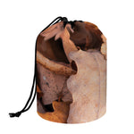 Autumn Oak leaf Print Drawstring Makeup Bag