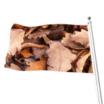 Autumn Oak leaf Print Flag