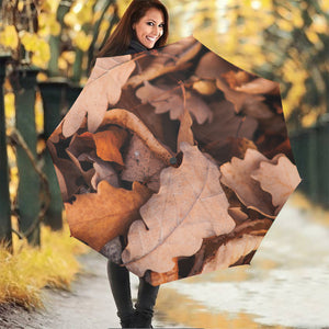 Autumn Oak leaf Print Foldable Umbrella