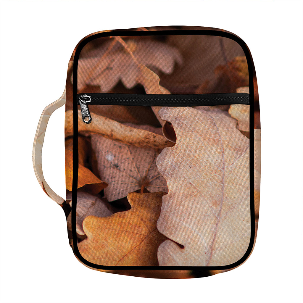 Autumn Oak leaf Print Front Pocket Bible Bag