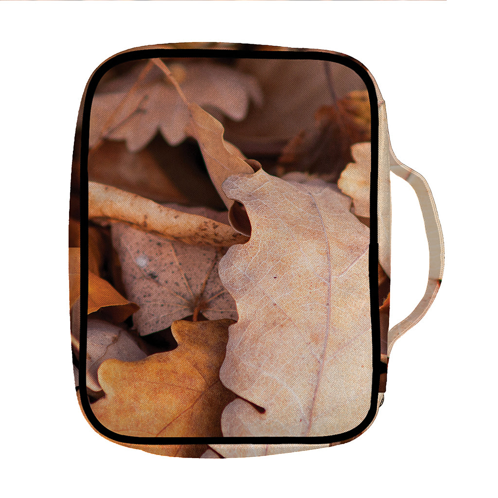 Autumn Oak leaf Print Front Pocket Bible Bag