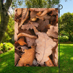 Autumn Oak leaf Print Garden Flag