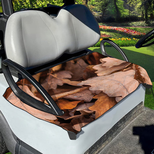 Autumn Oak leaf Print Golf Cart Seat Cover