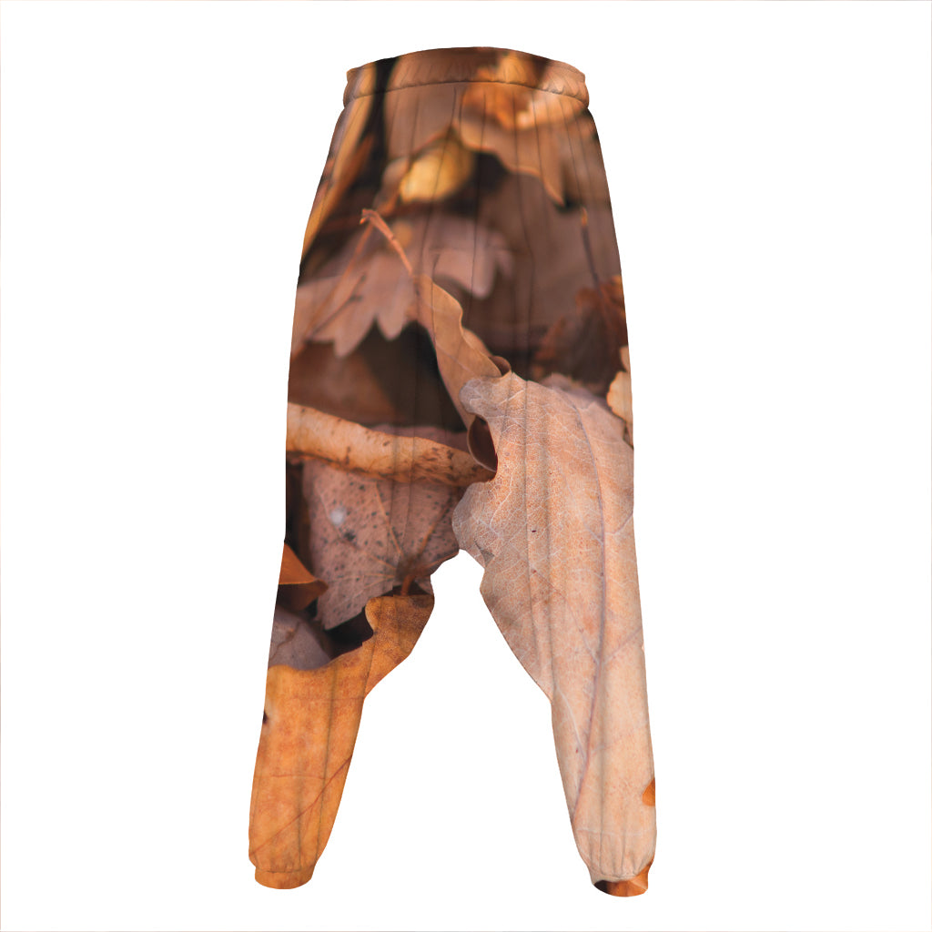 Autumn Oak leaf Print Hammer Pants